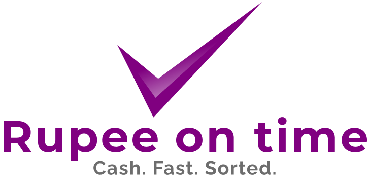 Rupee on time logo